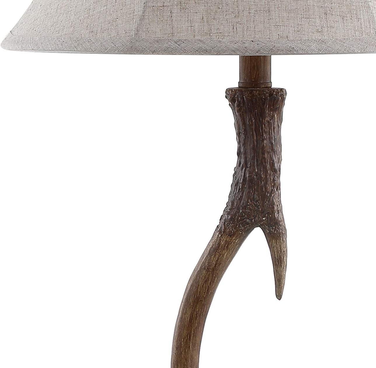 JONATHAN Y JYL6305A Antler 27.5" Rustic Resin LED Table Lamp, Traditional for living room, dinning room, bedroom, office Bulb Included, Brown