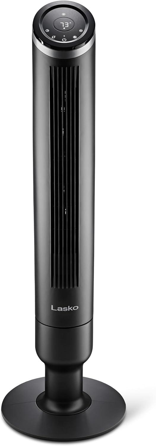 Lasko 42" Black Oscillating Remote Controlled Tower Fan