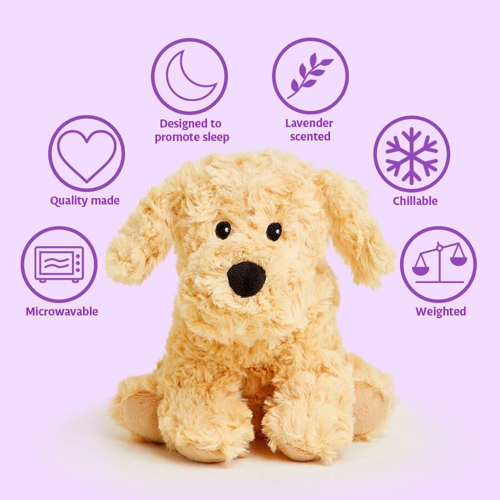 Golden Dog Junior - Warmies Cozy Plush Heatable Lavender Scented Stuffed Animal