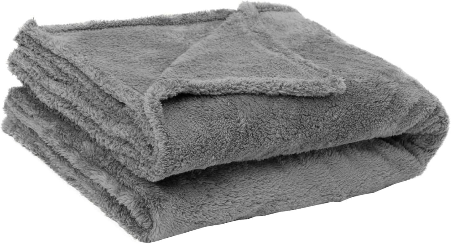 English Home Terracotta Fleece Throw, 51" x 67"