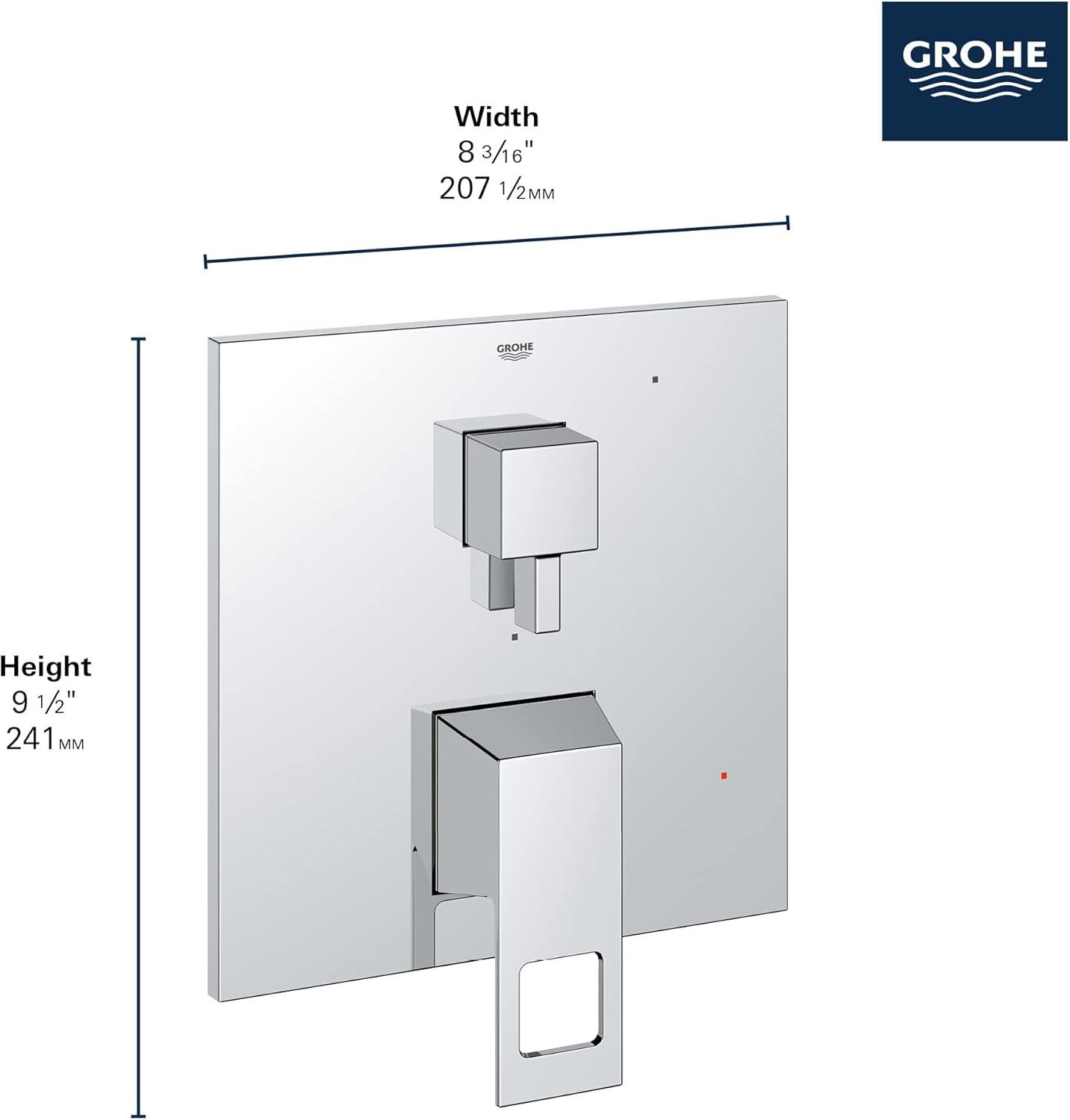 Eurocube Pressure Balance Rain Shower Set