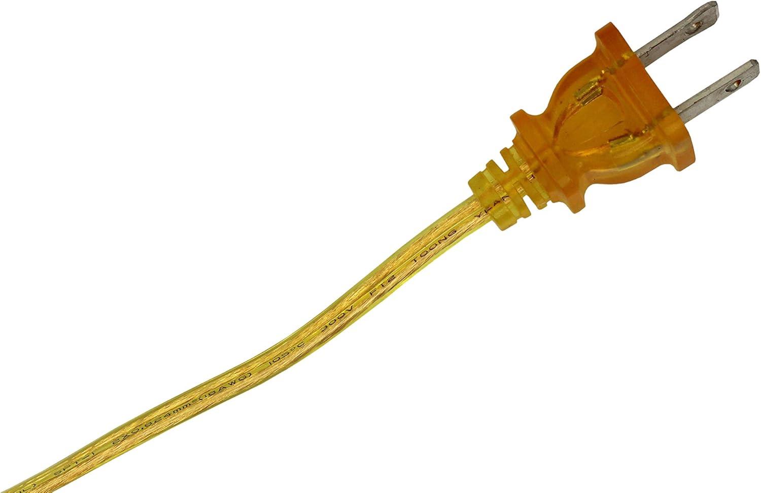 Creative Hobbies Transparent Gold Lamp Cord, 8 Foot Long, Replacement Lamp Cord Lamp Repair Part, 18/2 SPT-1 Wire, UL Listed (2)