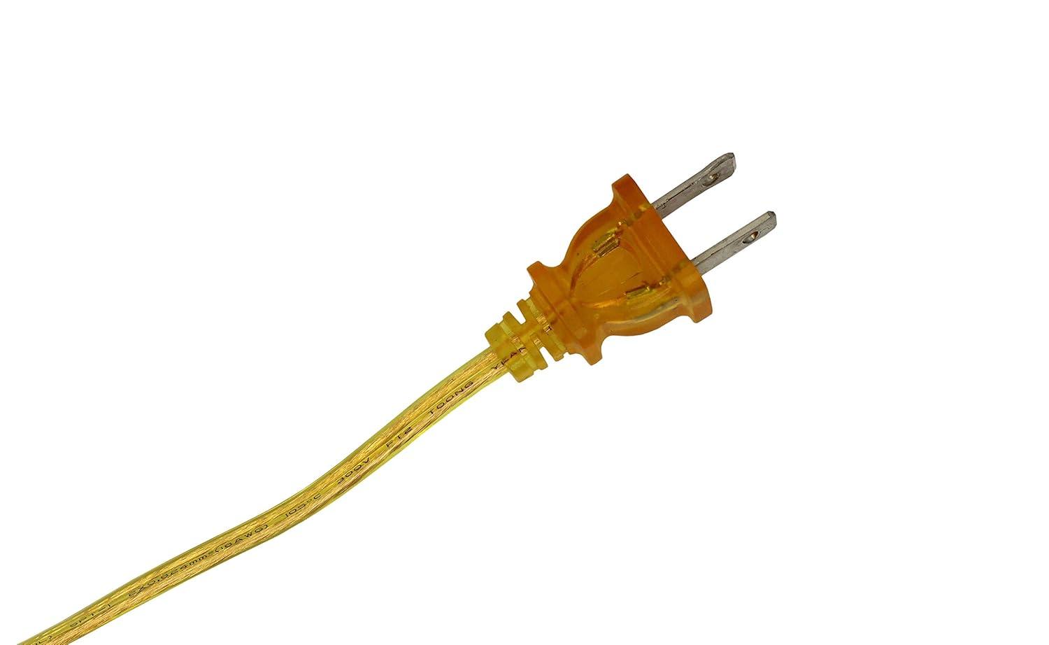 Creative Hobbies Transparent Gold Lamp Cord, 8 Foot Long, Replacement Lamp Cord Lamp Repair Part, 18/2 SPT-1 Wire, UL Listed (2)