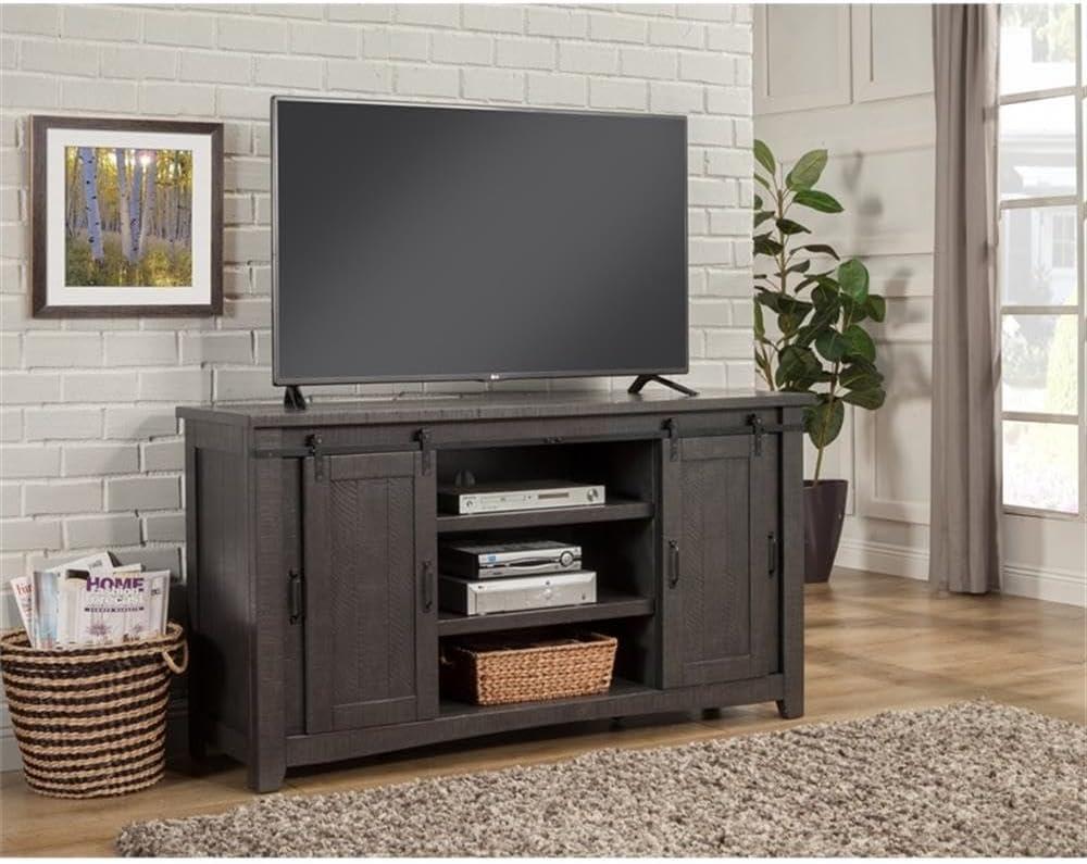 Sierra 65" Solid Wood TV Stand Gray Finish - Martin Svensson Home