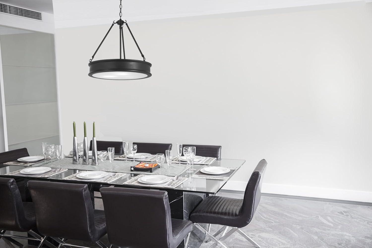 Pendant 3 Light In Transitional Style 18.5 Inches Tall By 19 Inches Wide-Coal Finish    -Traditional Installation Minka Lavery 4173-66A