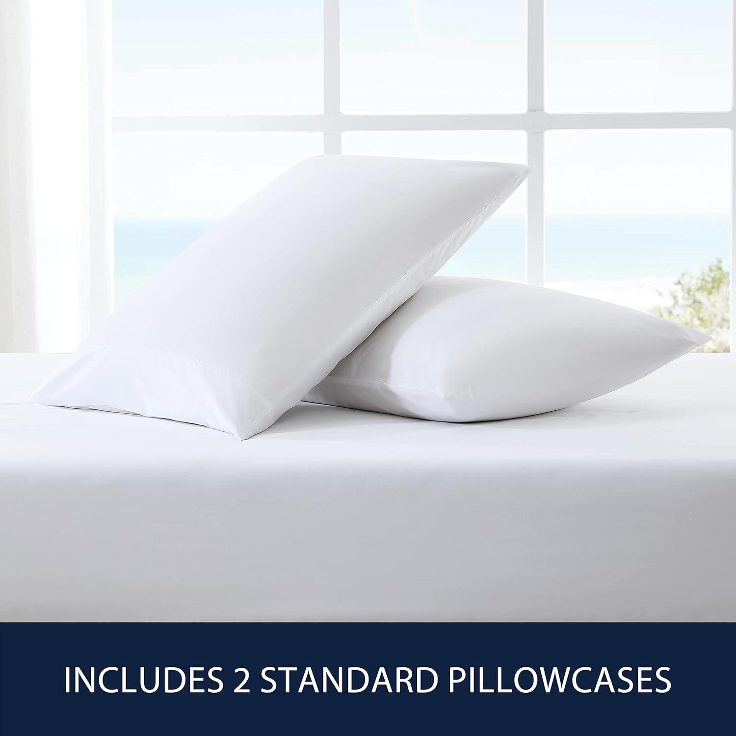 Nautica Percale Cotton 2 Piece Standard Pillowcase Set