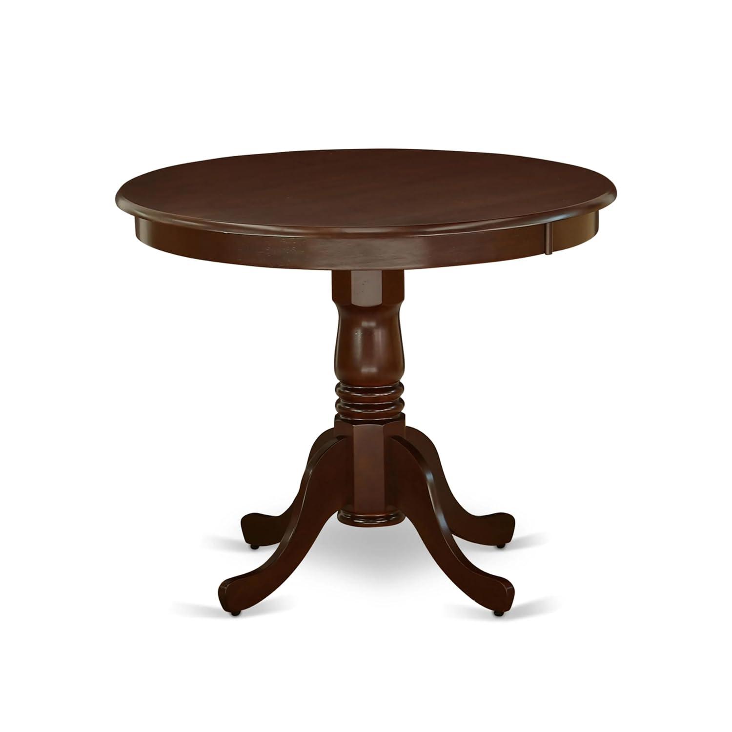 East West Furniture Antique 5-piece Wood Dining Set in Mahogany/Coffee