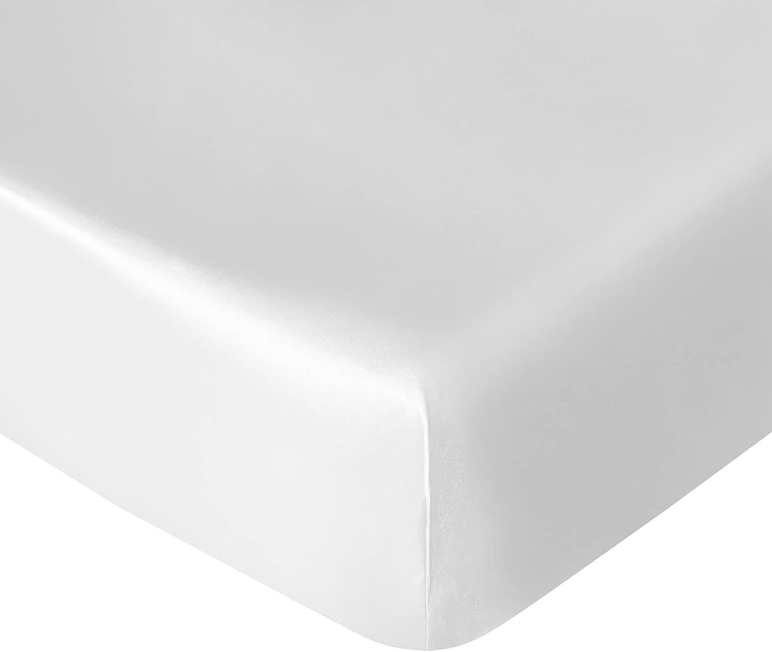 Brushed Microfiber Fitted Crib Sheet, Super Soft and Cozy Crib Sheet for Boys, Girls, 28x52 Inches, White - NTBAY