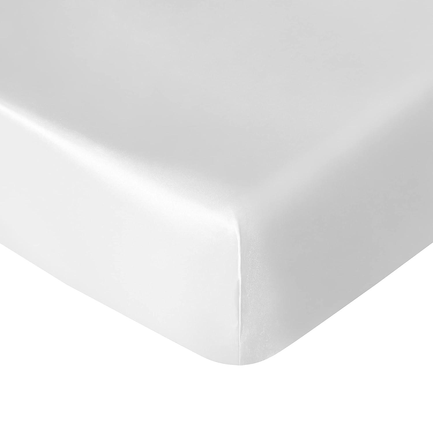 Brushed Microfiber Fitted Crib Sheet, Super Soft and Cozy Crib Sheet for Boys, Girls, 28x52 Inches, White - NTBAY