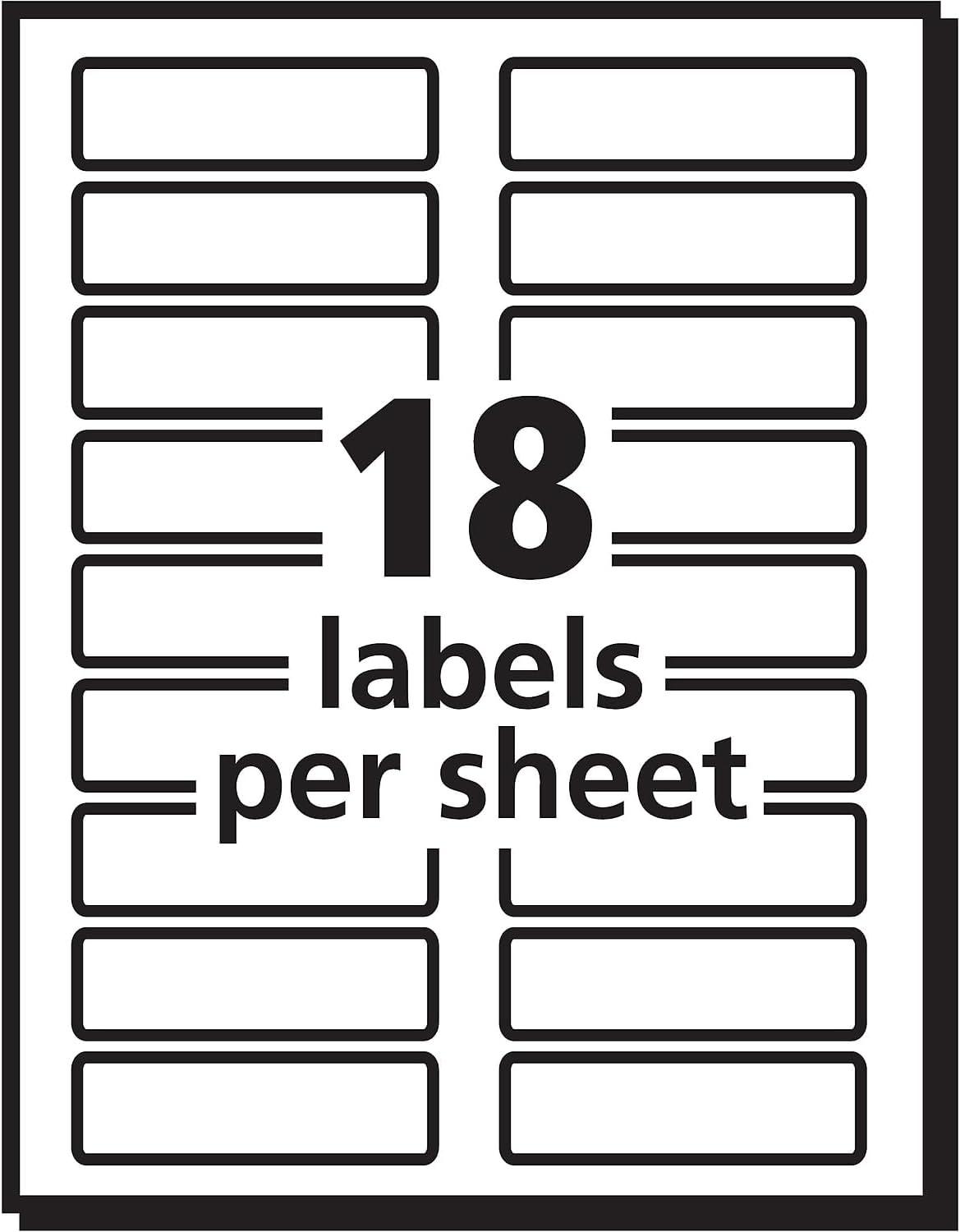 Avery Printable File Folder Labels, 15/16 x 3-7/16 Inches, White, Pack of 450