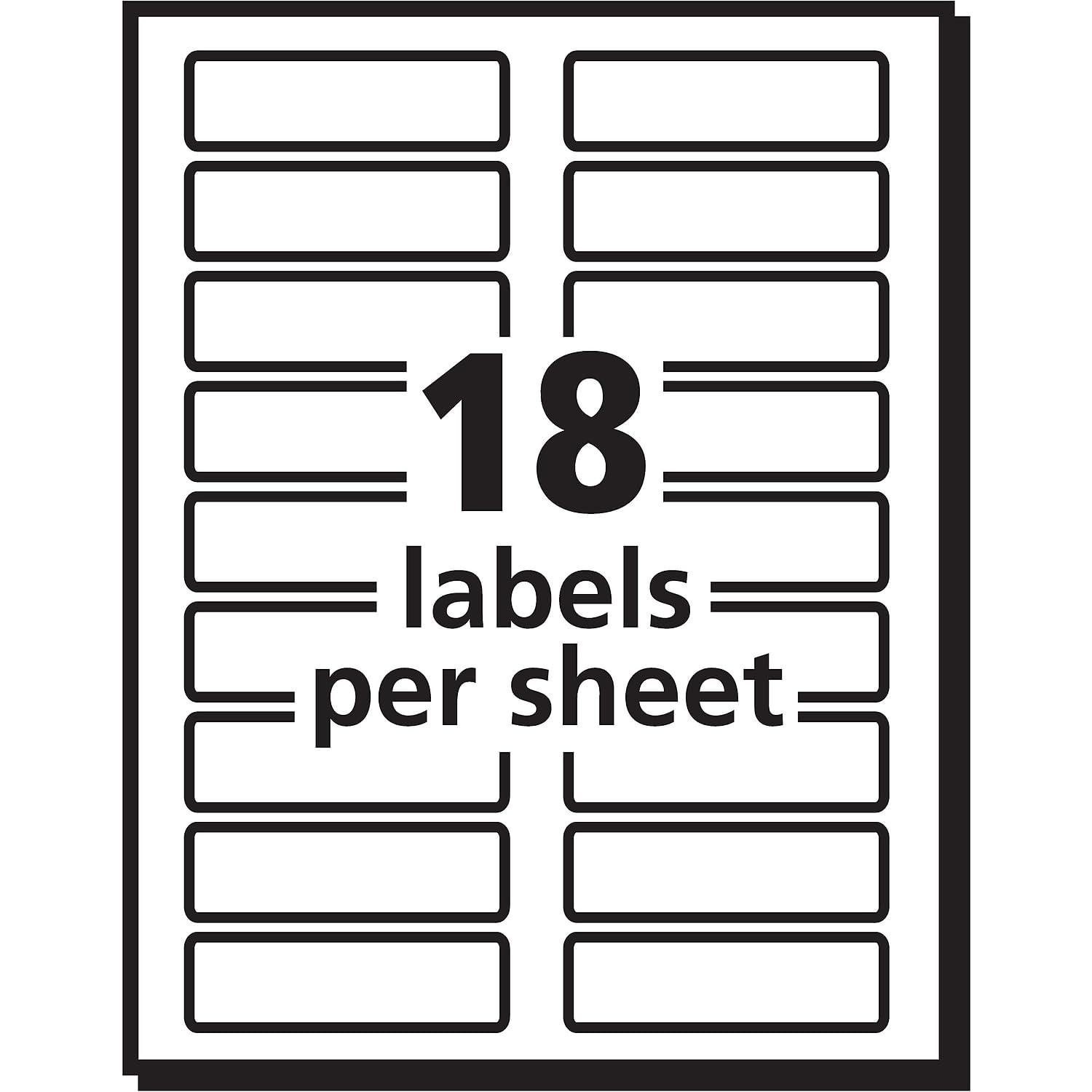 Avery Printable File Folder Labels, 15/16 x 3-7/16 Inches, White, Pack of 450