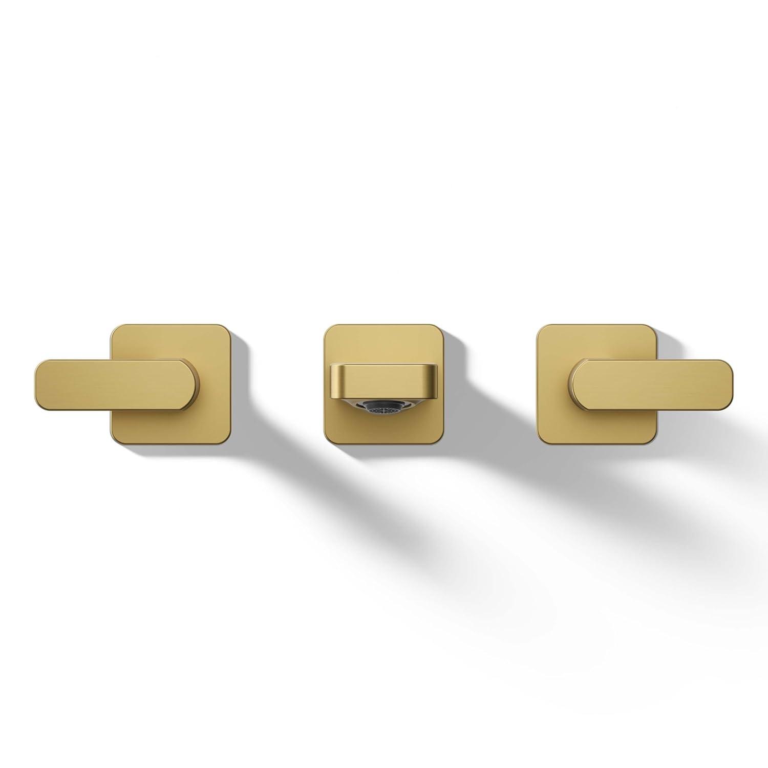 Parallel Wall-Mount Bathroom Sink Faucet Trim