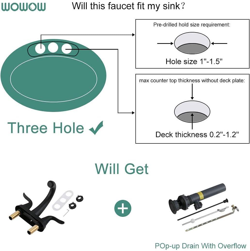 Centerset 2-handle Bathroom Faucet with Drain Assembly