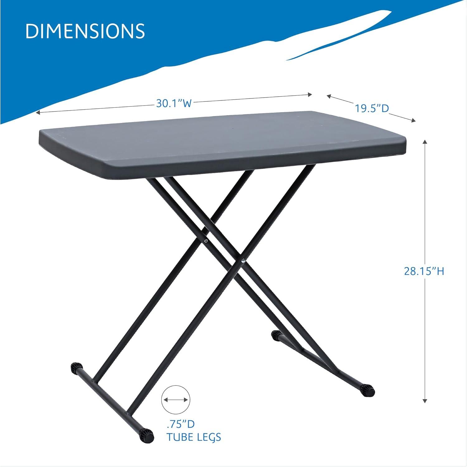 IndestrucTableTOO 30'' Rectangular Adjustable Folding Table