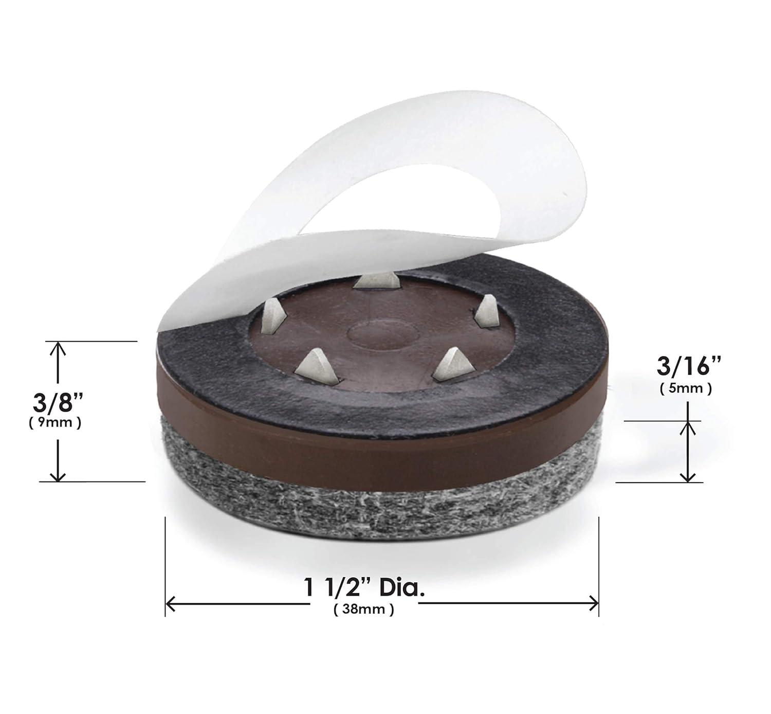 Slipstick Gorillafelt Cb270 Furniture Feet Floor Protectors/Felt Glides (Set Of 8) Tap On Felt Furniture Pads Guaranteed To Stay On, 1-1/2 Inch Round Sliders (Set of 8)