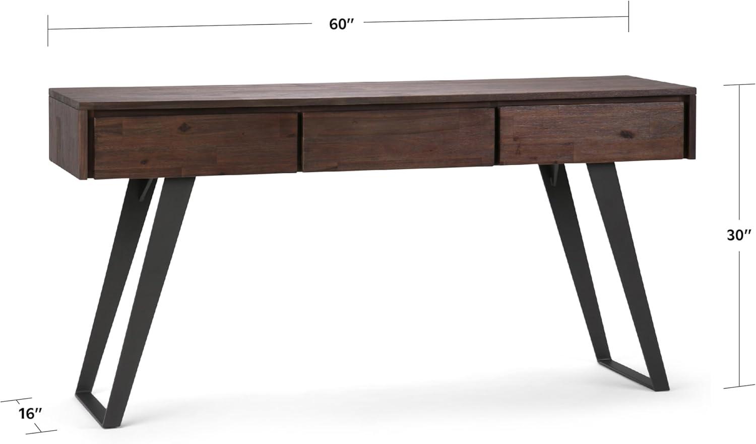 Lowry 60'' Solid Wood Top Console Table