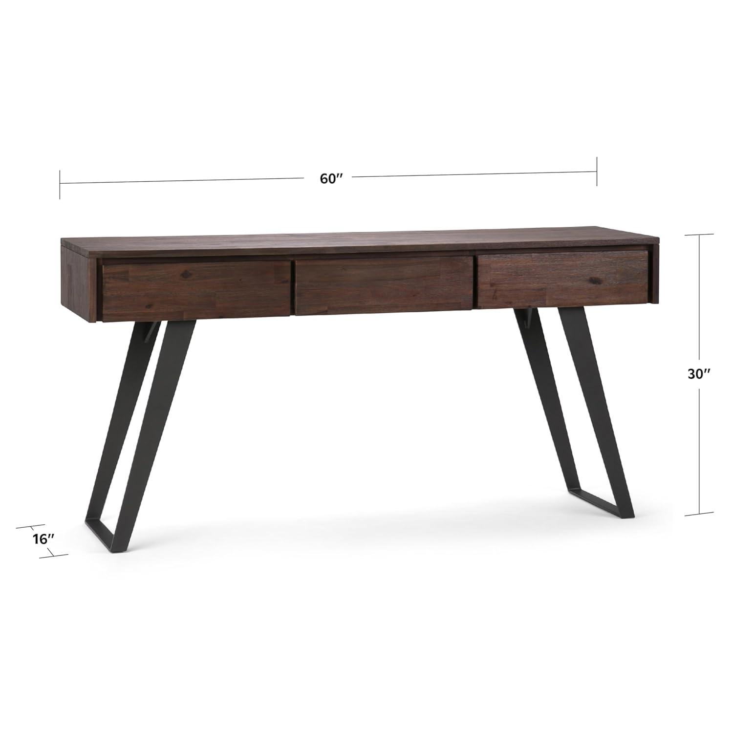 Lowry 60'' Solid Wood Top Console Table