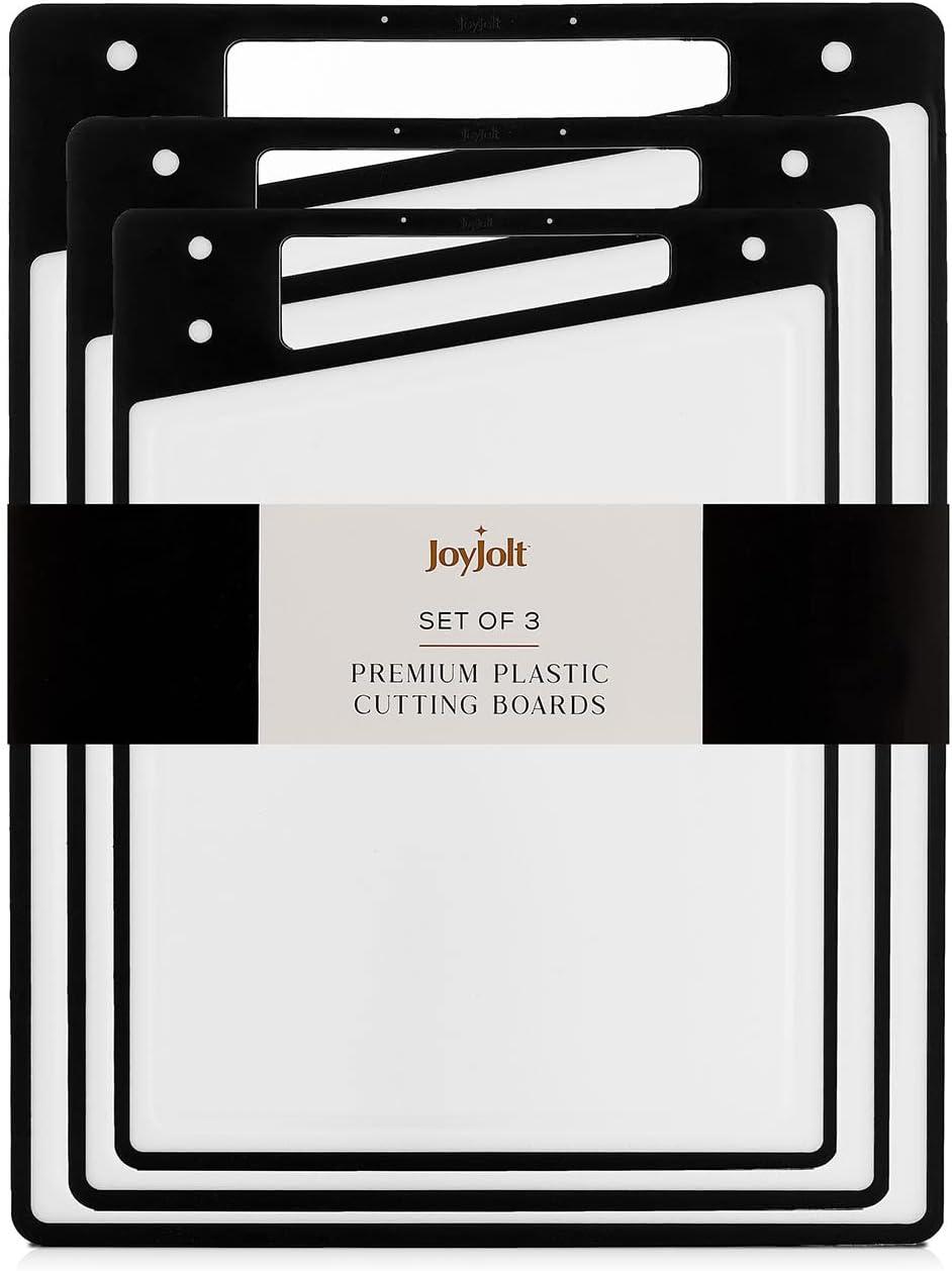 Joyjolt Plastic Cutting Board Set (Set of 3)