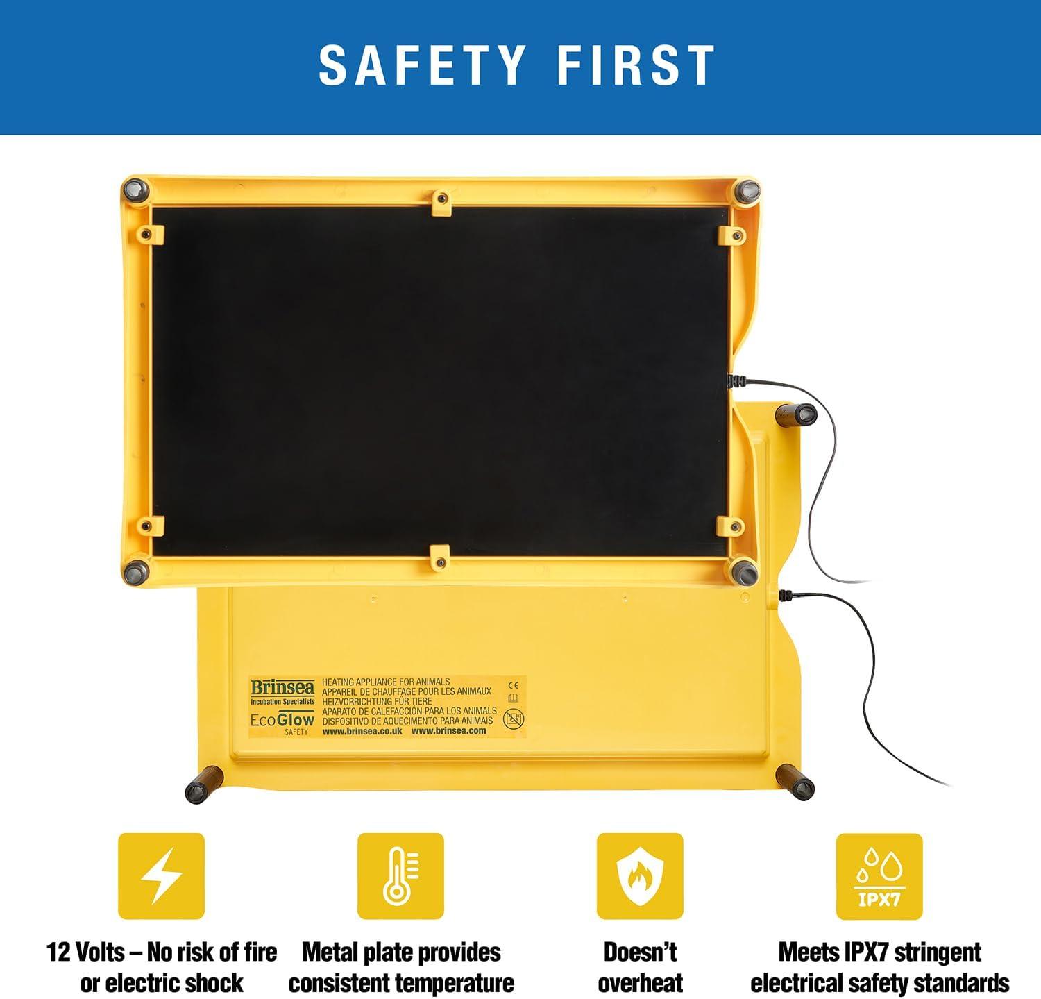 Brinsea EcoGlow 1200 Safety Economical 35 Chick Egg Incubator with Clear Plastic Cover
