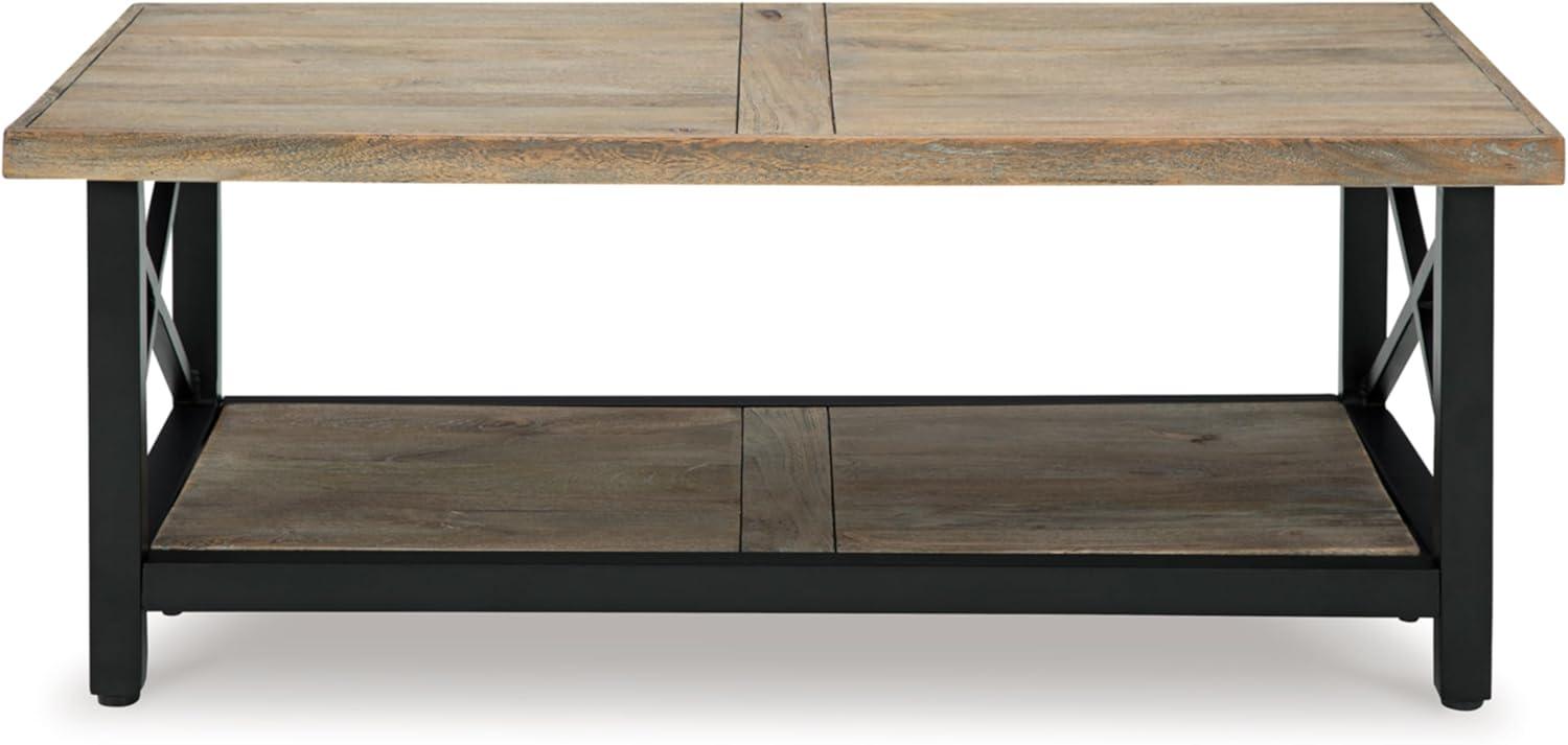 Signature Design by Ashley Bristenfort Rectangular Coffee Table, Brown/Black