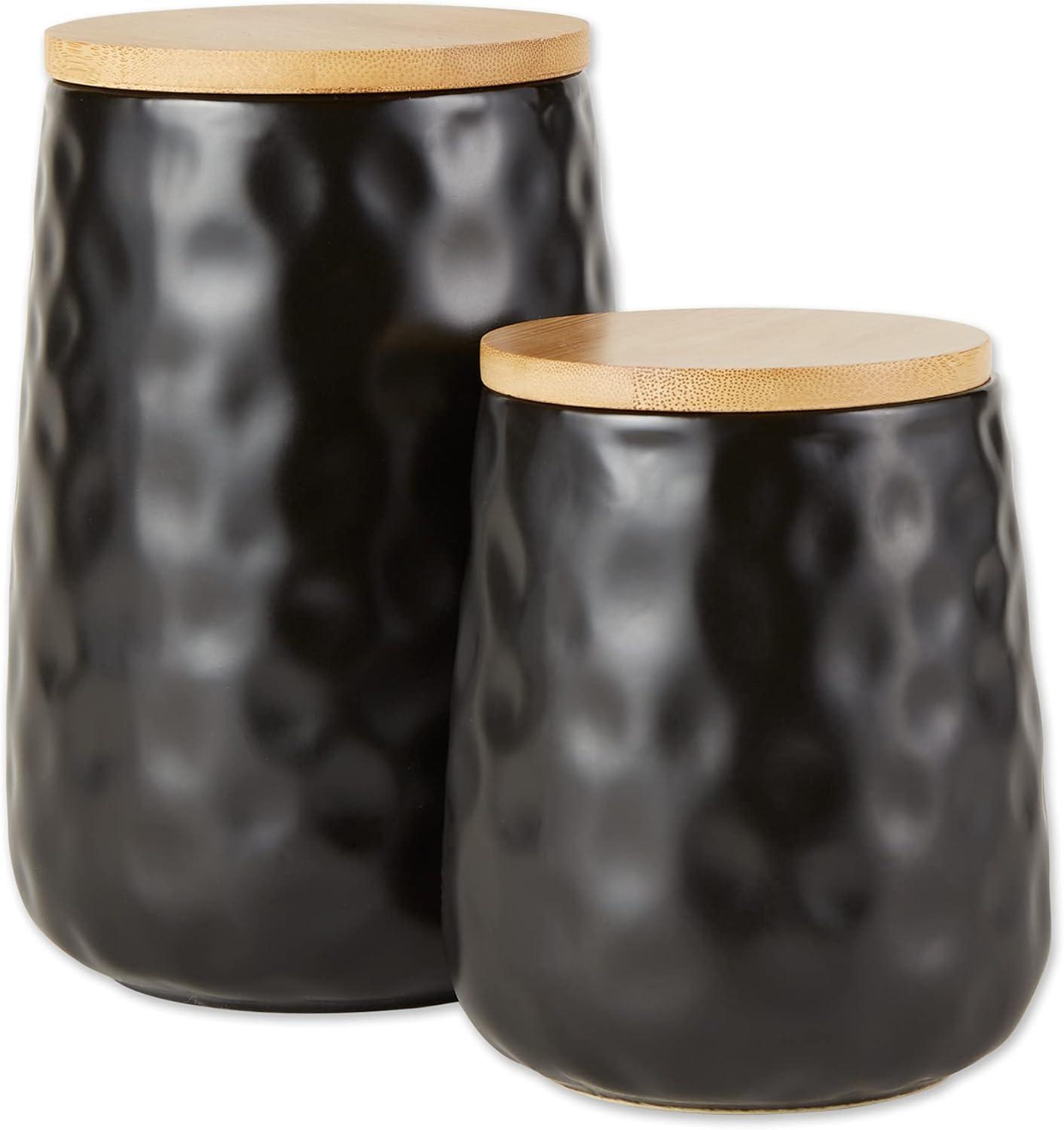 Gracie Oaks Ceramic / Porcelain Canister - Set of 2 (Set of 2)