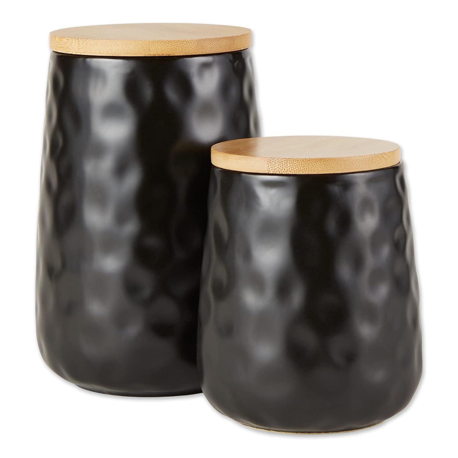 Gracie Oaks Ceramic / Porcelain Canister - Set of 2 (Set of 2)