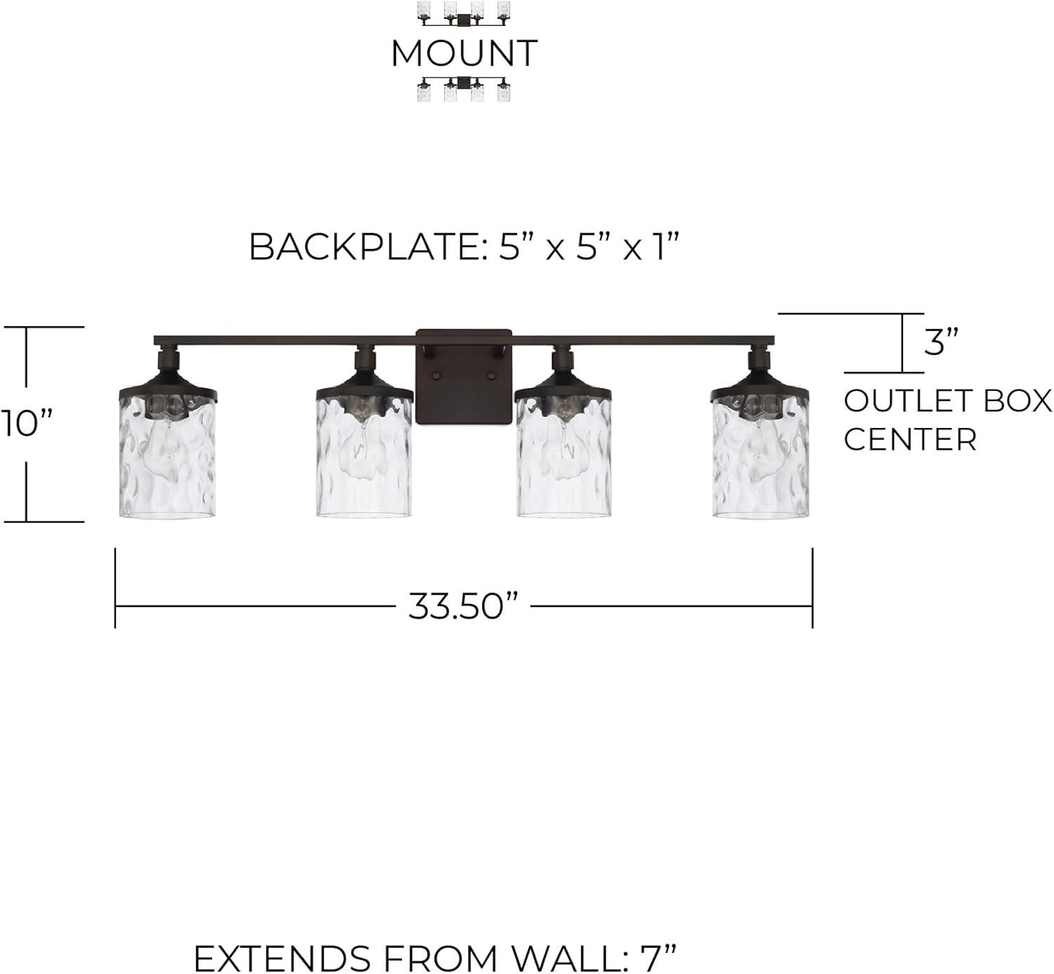 Capital Lighting 128841-451 Colton 4 Light 34" Wide Bathroom Vanity Light - Bronze