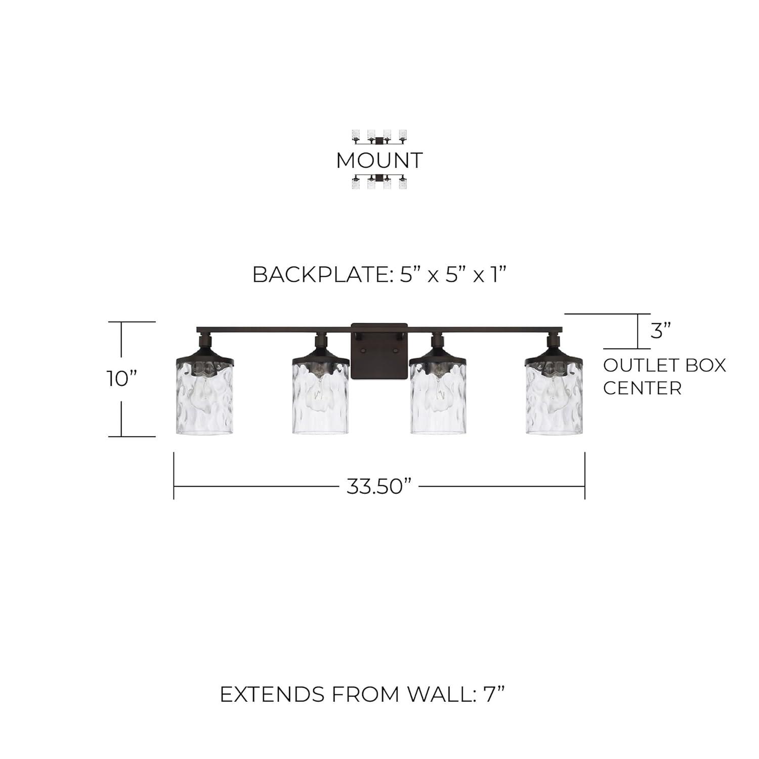 Capital Lighting 128841-451 Colton 4 Light 34" Wide Bathroom Vanity Light - Bronze
