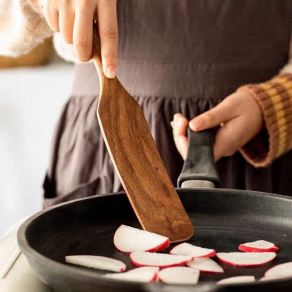 Wooden Kitchen Utensils Set of 2, Wooden Utensils for Cooking, stirring, Mixing, Serving