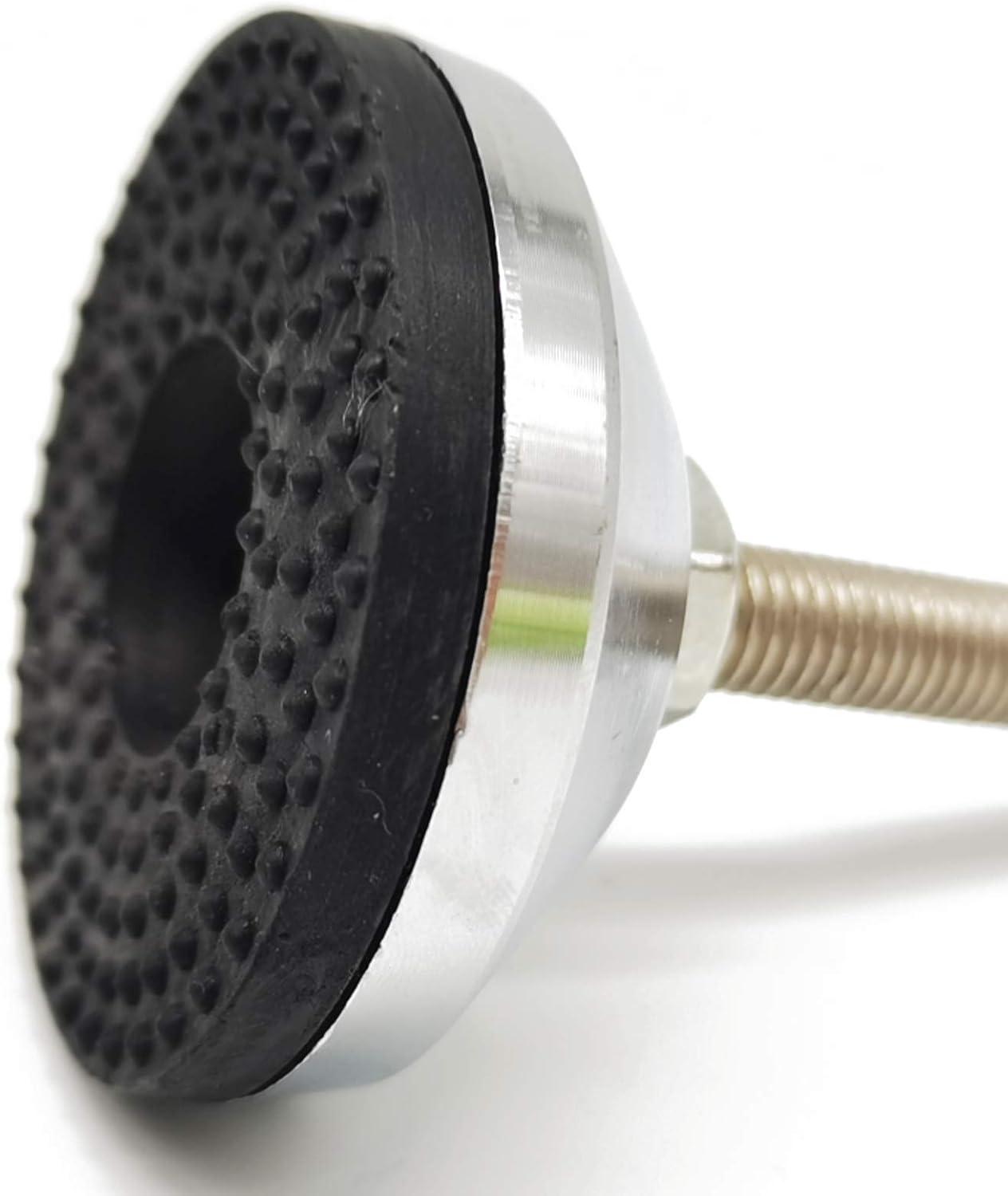 TIHOOD 2PCS Heavy Duty Leveling Screw Leg 4" Adjustable Feet Leveler Foot for Furniture Mechanical Equipment(Black)