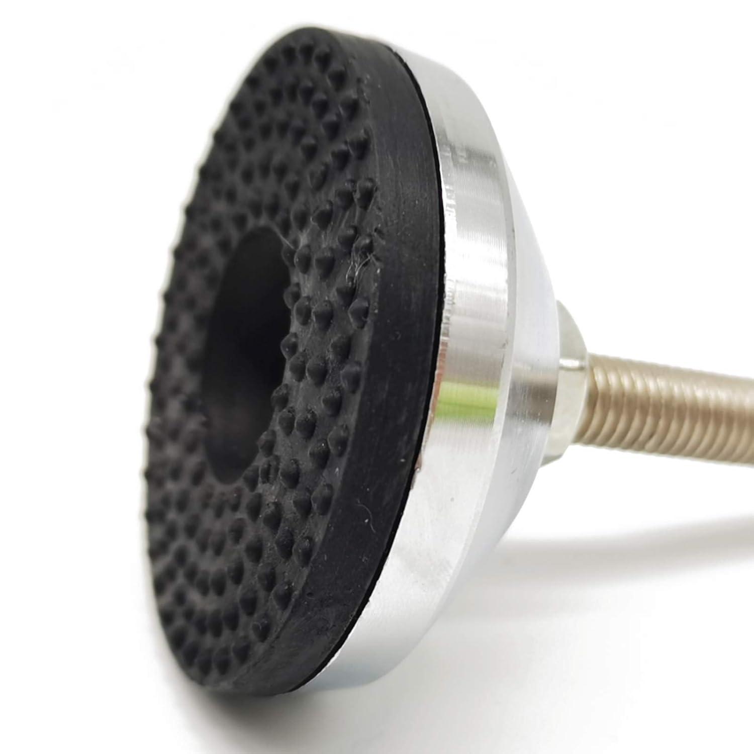 TIHOOD 2PCS Heavy Duty Leveling Screw Leg 4" Adjustable Feet Leveler Foot for Furniture Mechanical Equipment(Black)