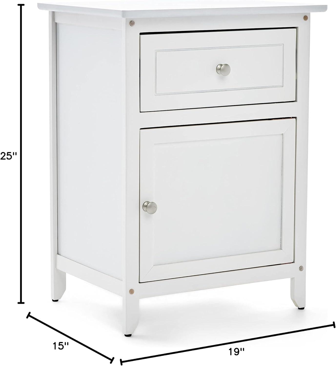 ClickDecor Alcott Side Table with Single Drawer and Storage Cabinet