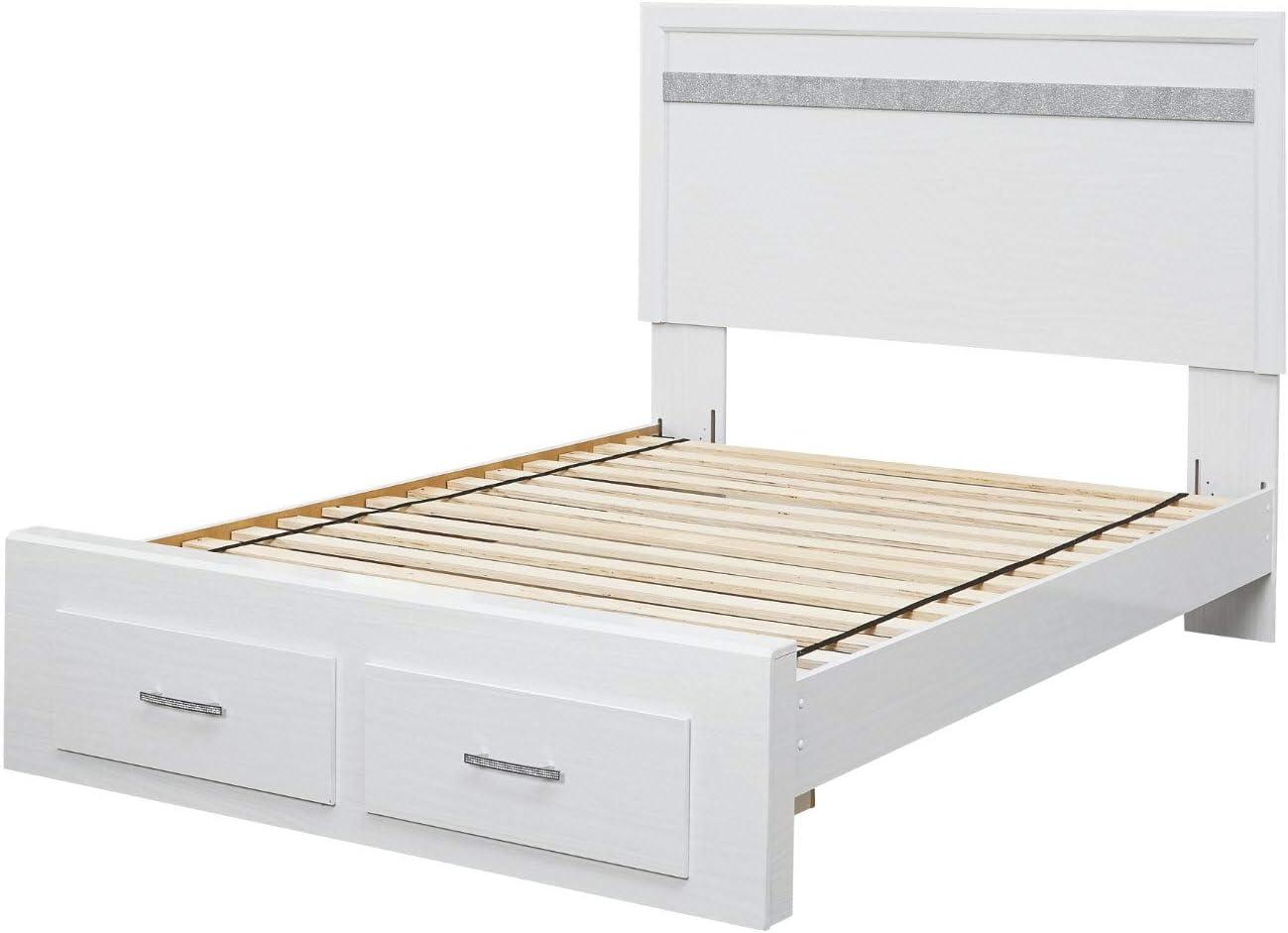Queen Frames and Rails Roll Slats Brown - Signature Design by Ashley: Mattress Base Support, Wood Bunkie Board