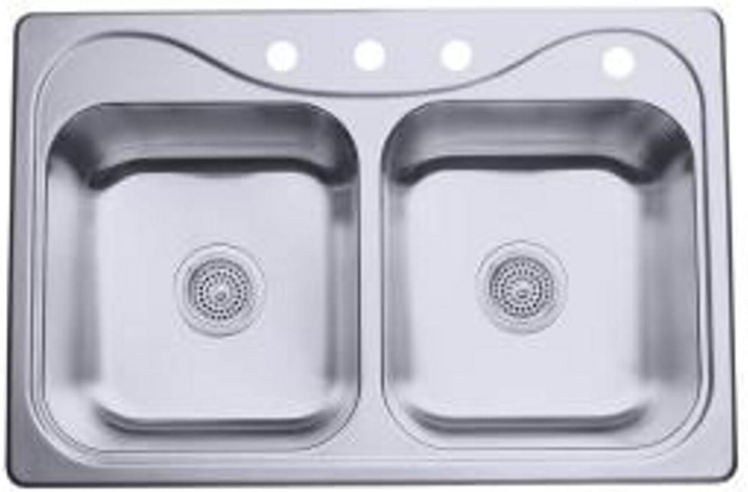 Southhaven 33'' L Drop-In Double Bowl Stainless Steel Kitchen Sink