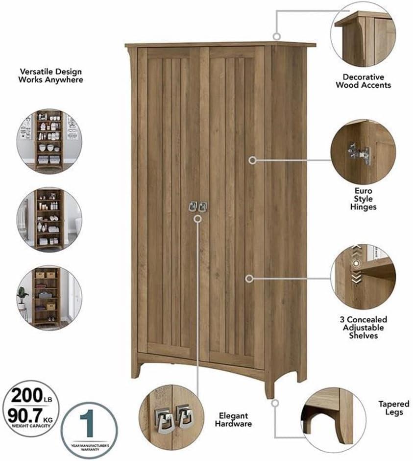 Salinas Kitchen Pantry Cabinet with Doors in Reclaimed Pine - Engineered Wood