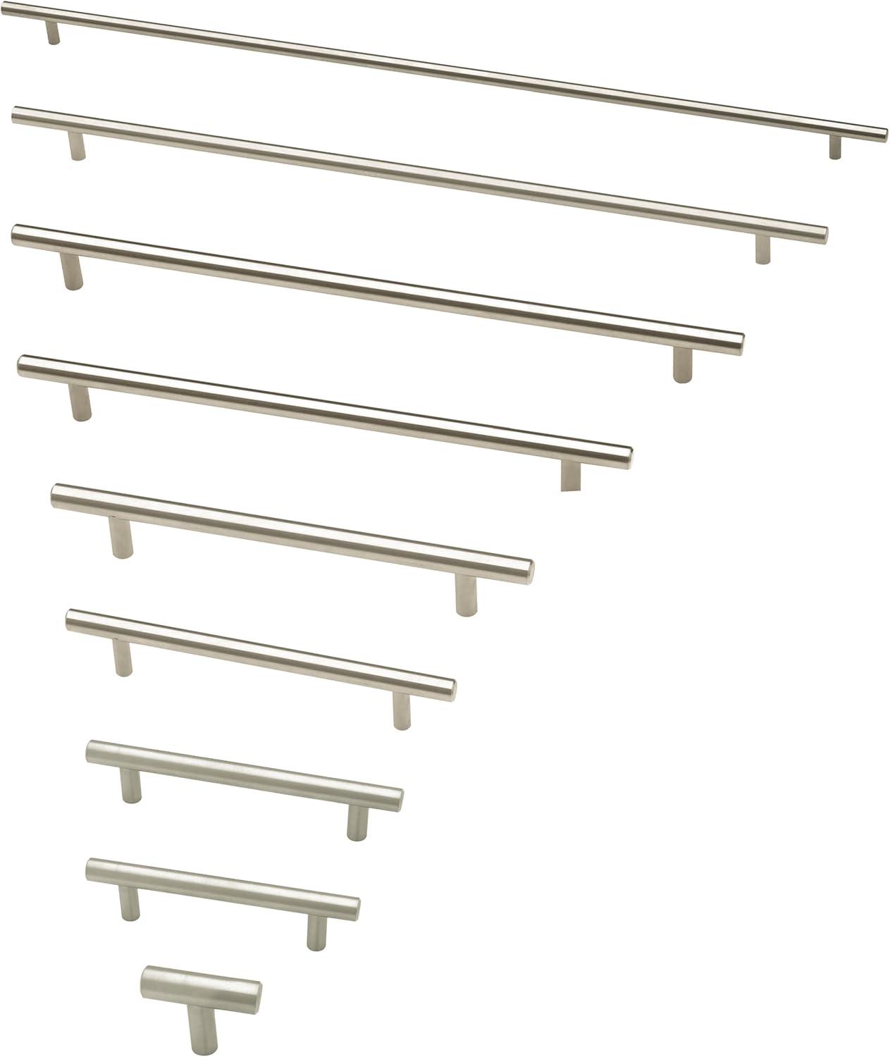 Brushed Stainless Steel Modern Bar Cabinet Pulls