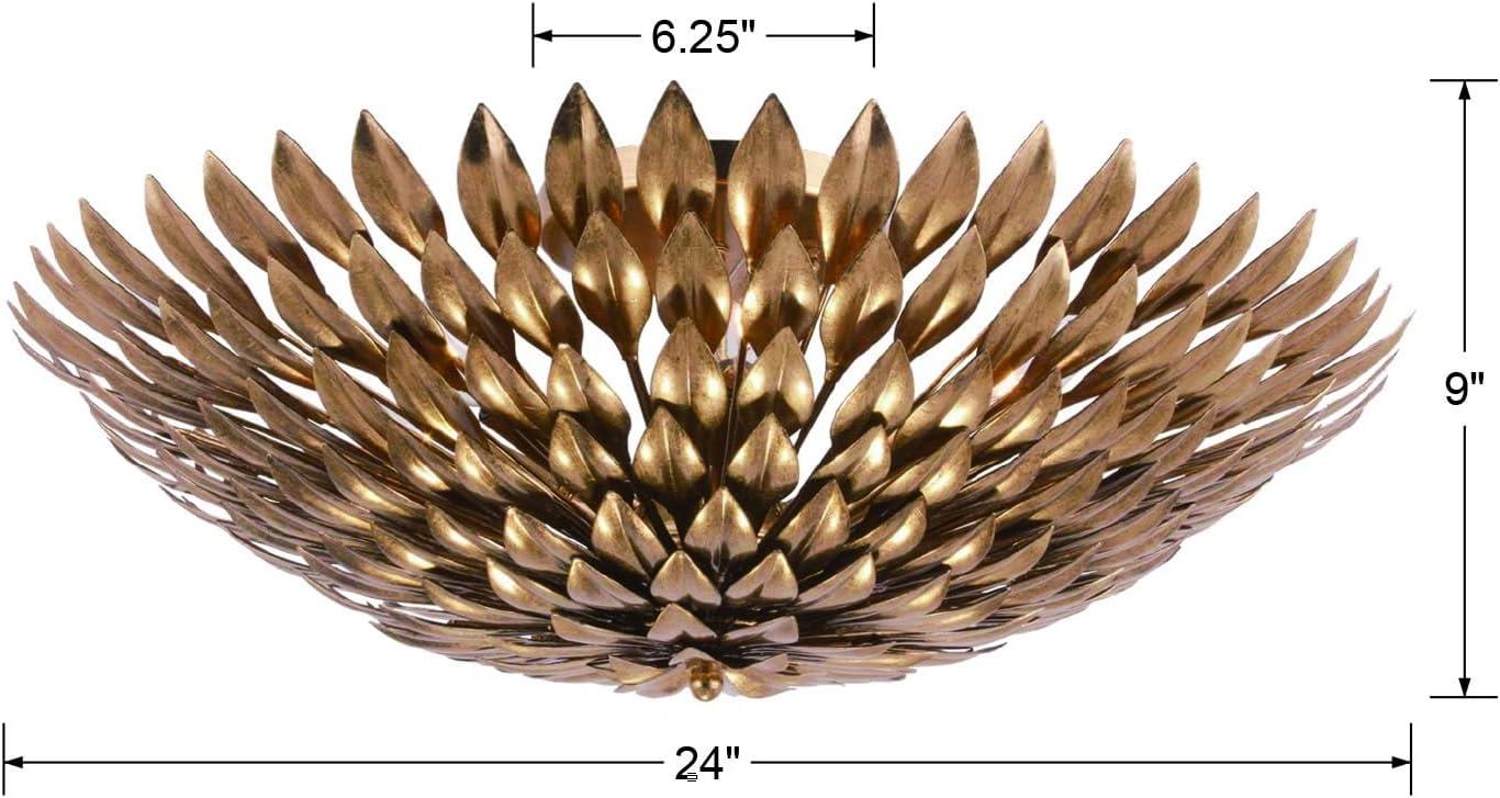 Antique Gold 6-Light Wrought Iron Sconce