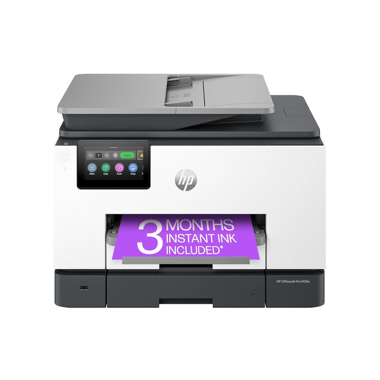 HP Inc. OfficeJet Pro 9135e Wireless All-in-One Printer with 3 Months of Instant Ink for free with HP Inc.+