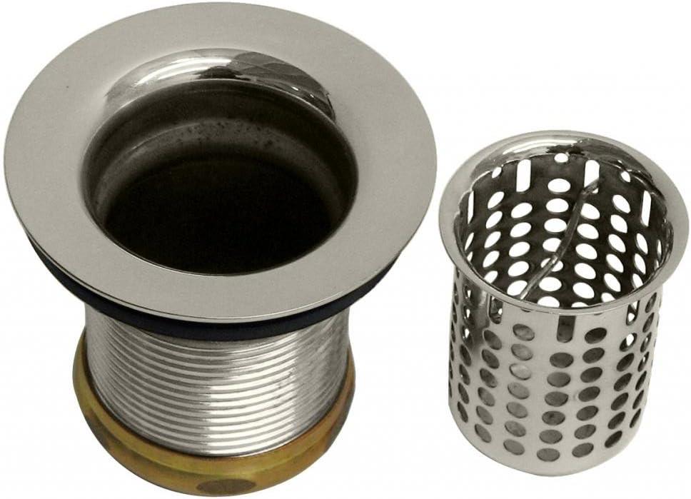 Junior Bar and Laundry Sink Drain Assembly with Removable Strainer Basket