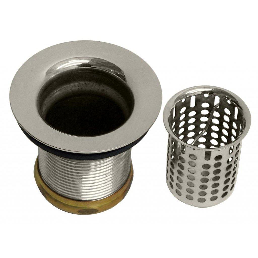 Junior Bar and Laundry Sink Drain Assembly with Removable Strainer Basket
