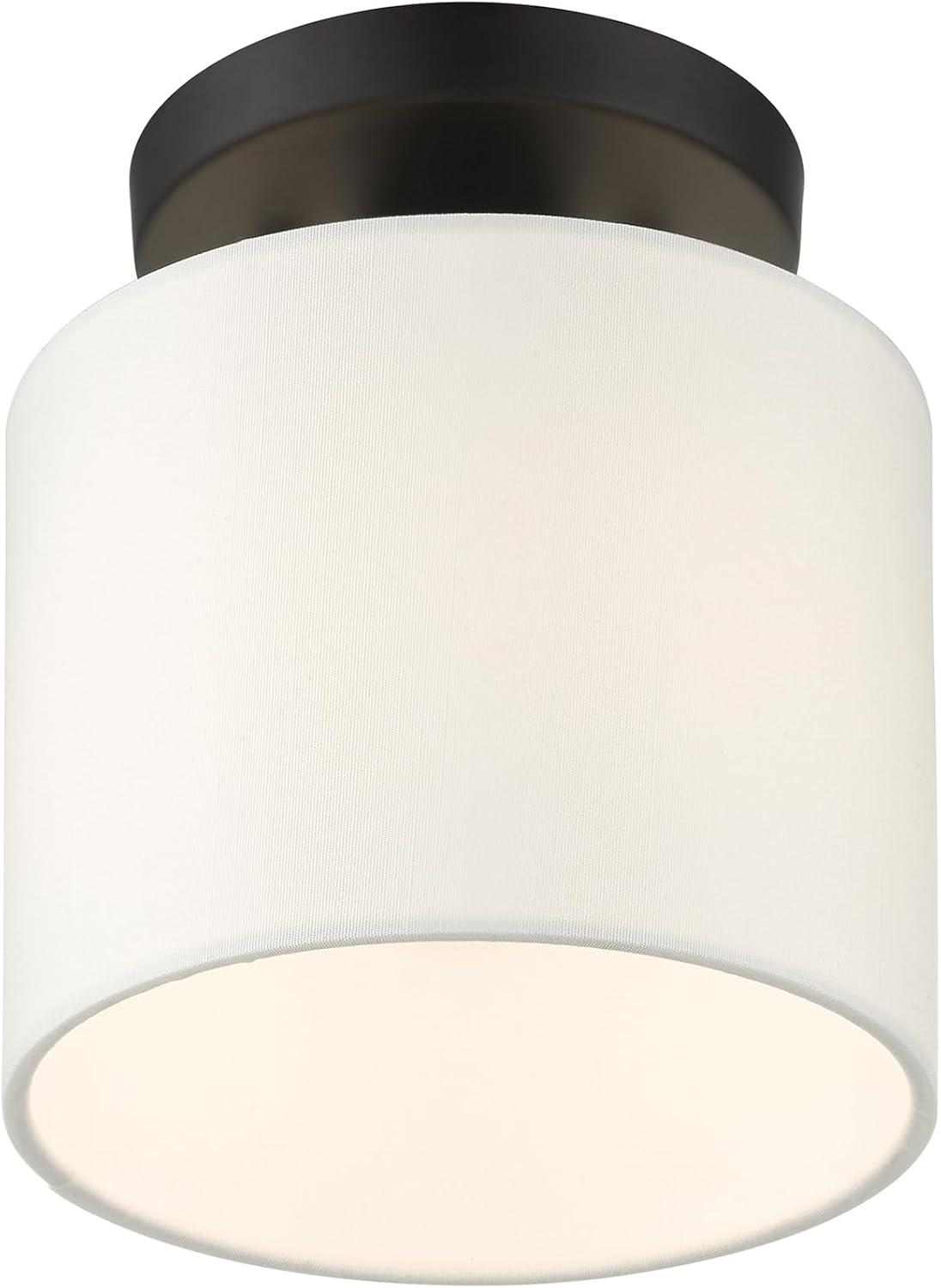 Livex Lighting Meridian 1 - Light Semi-Flush Mount in  Black
