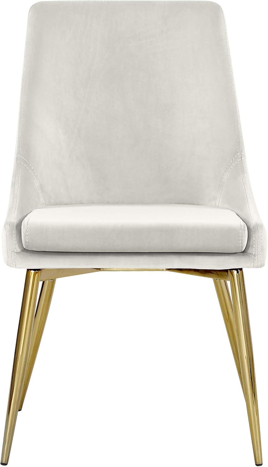 Meridian Furniture Karina Cream Velvet Dining Chair (Set of 2)