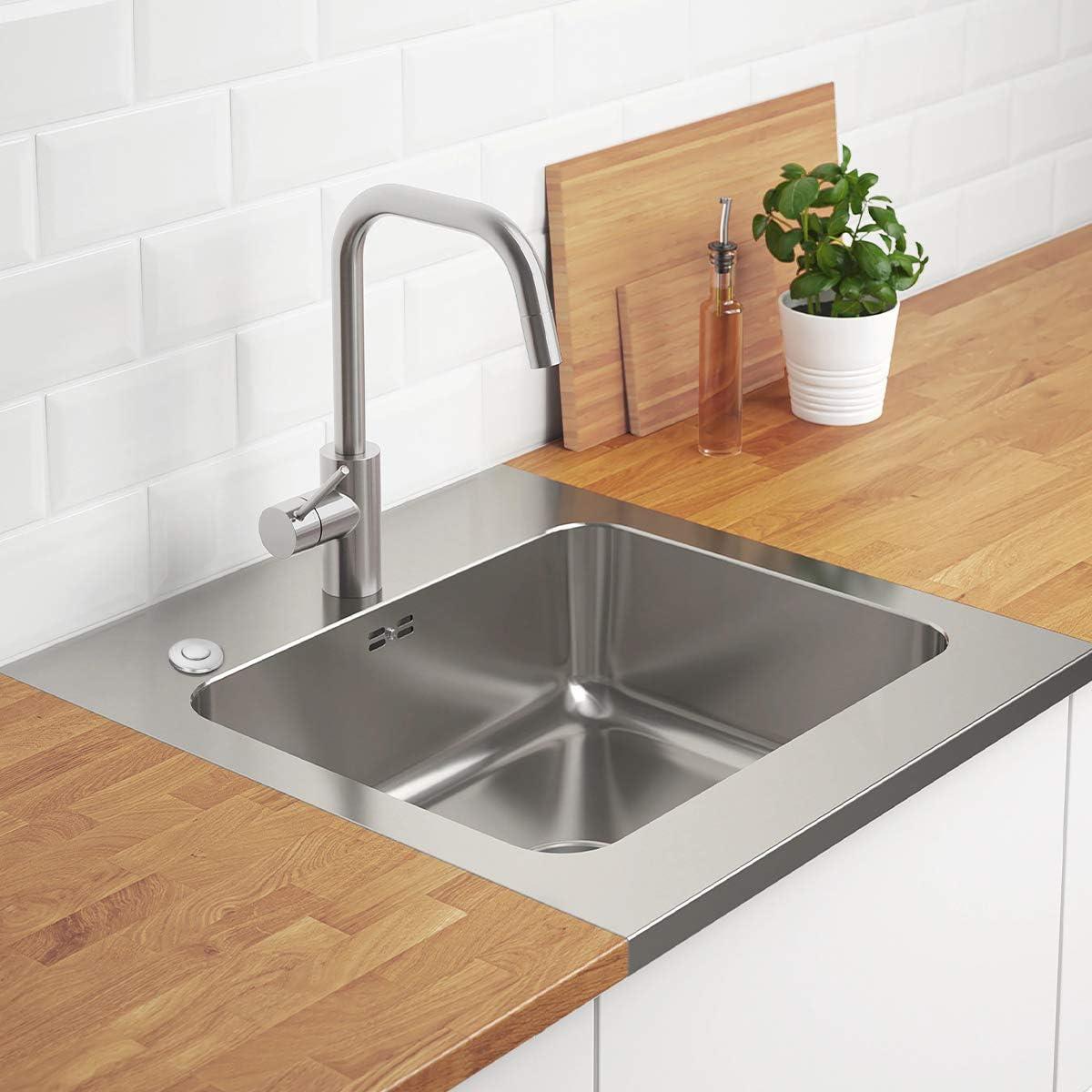 Air Activated Switch Button, Sink Top Stainless Steel Polished Push Airbutton for Food Waste Garbage Disposal Part (LONG, 2.5 Inch)