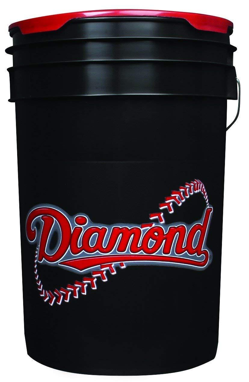 Diamond Baseball 30 D-OB Baseballs with Black 6 Gallon Ball Bucket BKT B D-OB 30