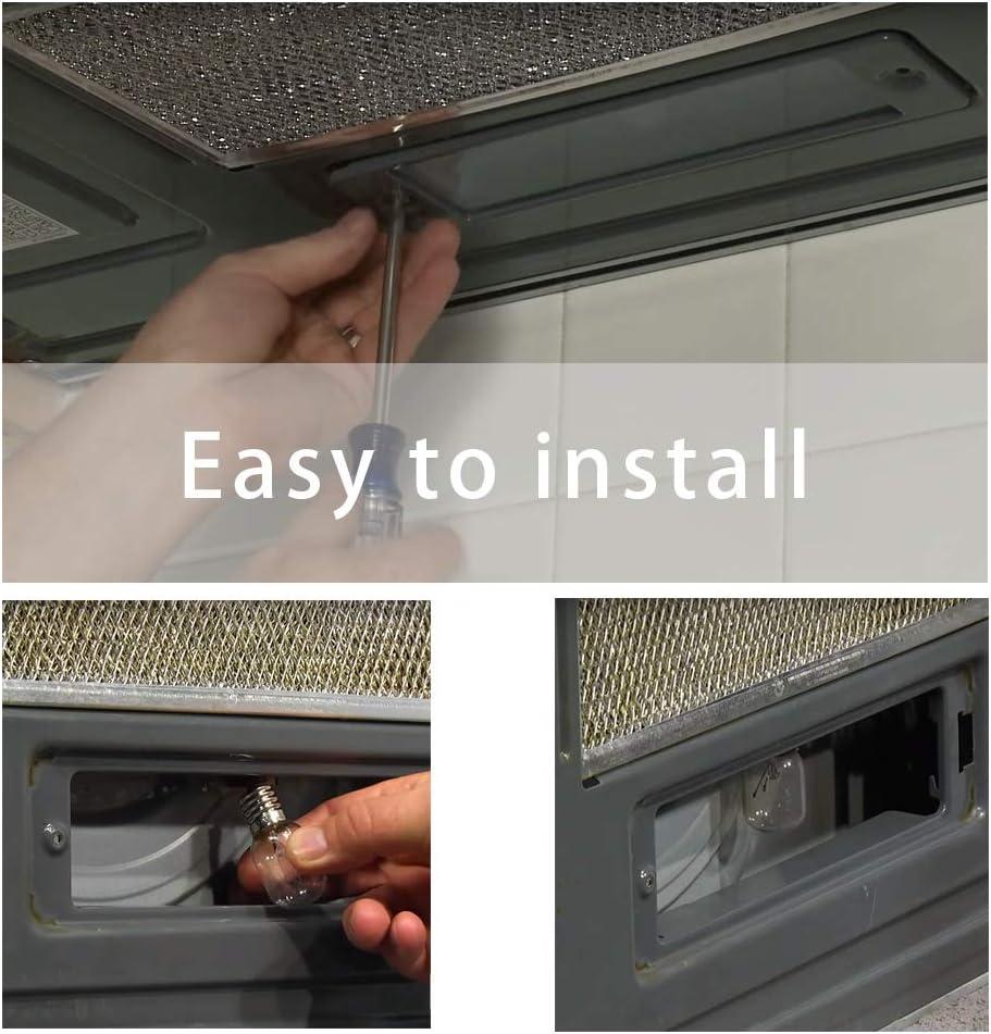 AMI PARTS 8206232A Bulb 40w 125v Microwave Oven Light Replacement Part for Whirlpool Kenmore Maytag Microwave (2pc)