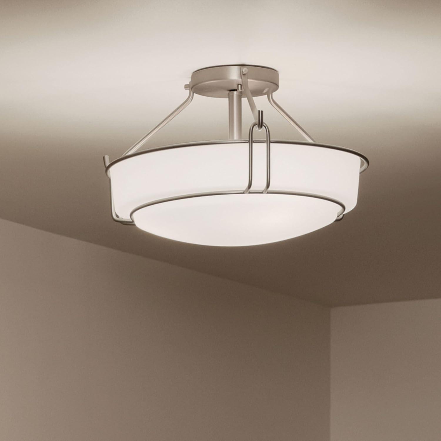 Kichler Lighting Alkire 3 - Light Semi-Flush Mount in Brushed Nickel