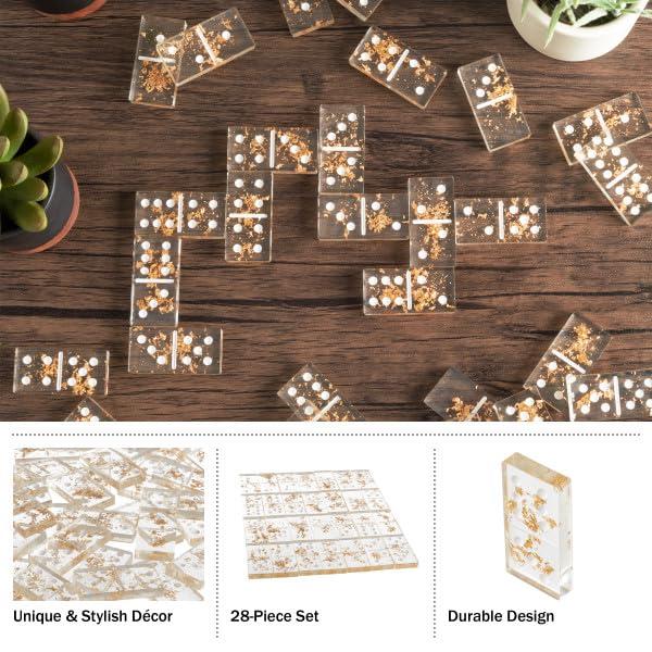 Trademark Games Acrylic 28 Piece Domino Set (Set of 28)