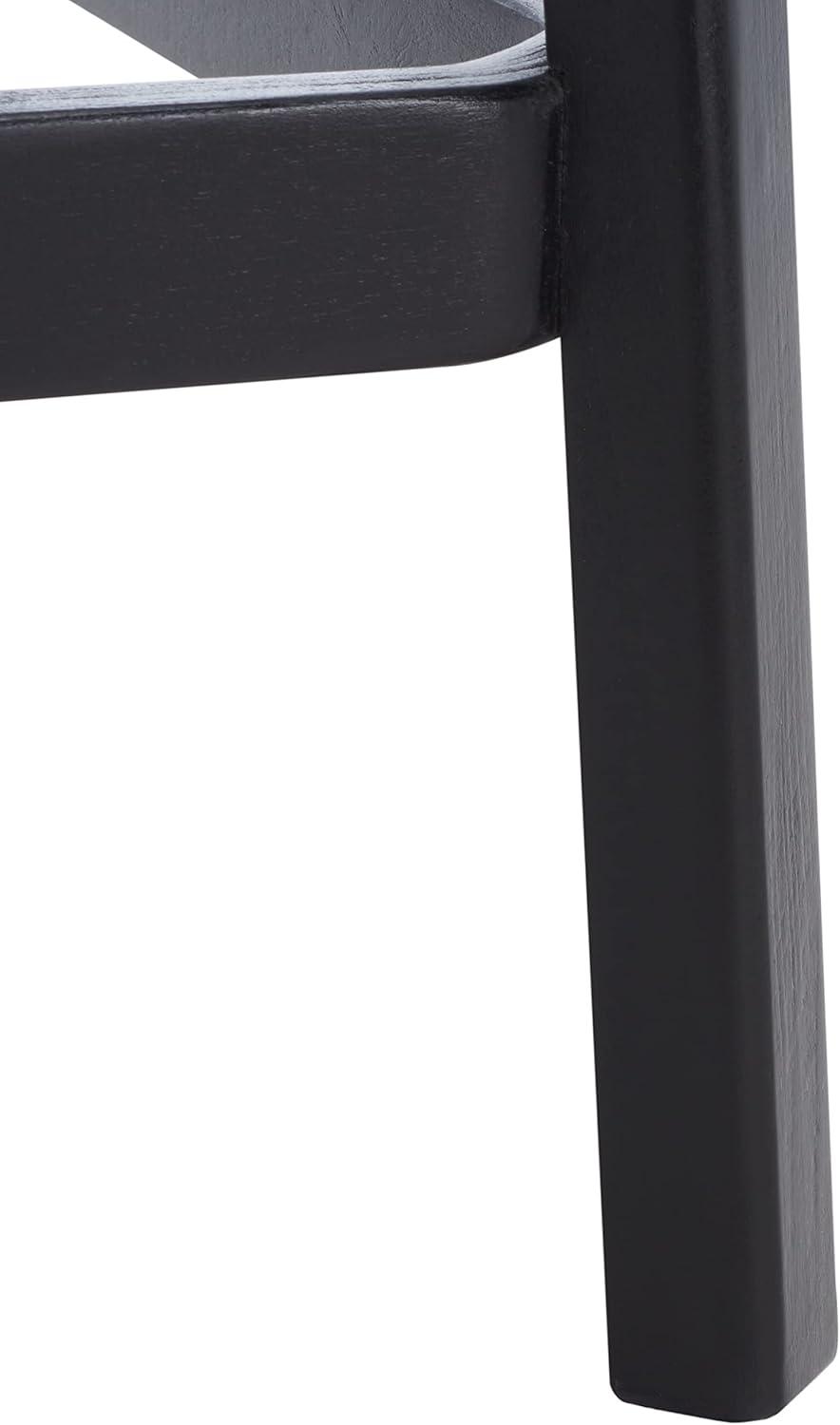 Silus Backless Cane Counter Stool - Black/Natural - Safavieh