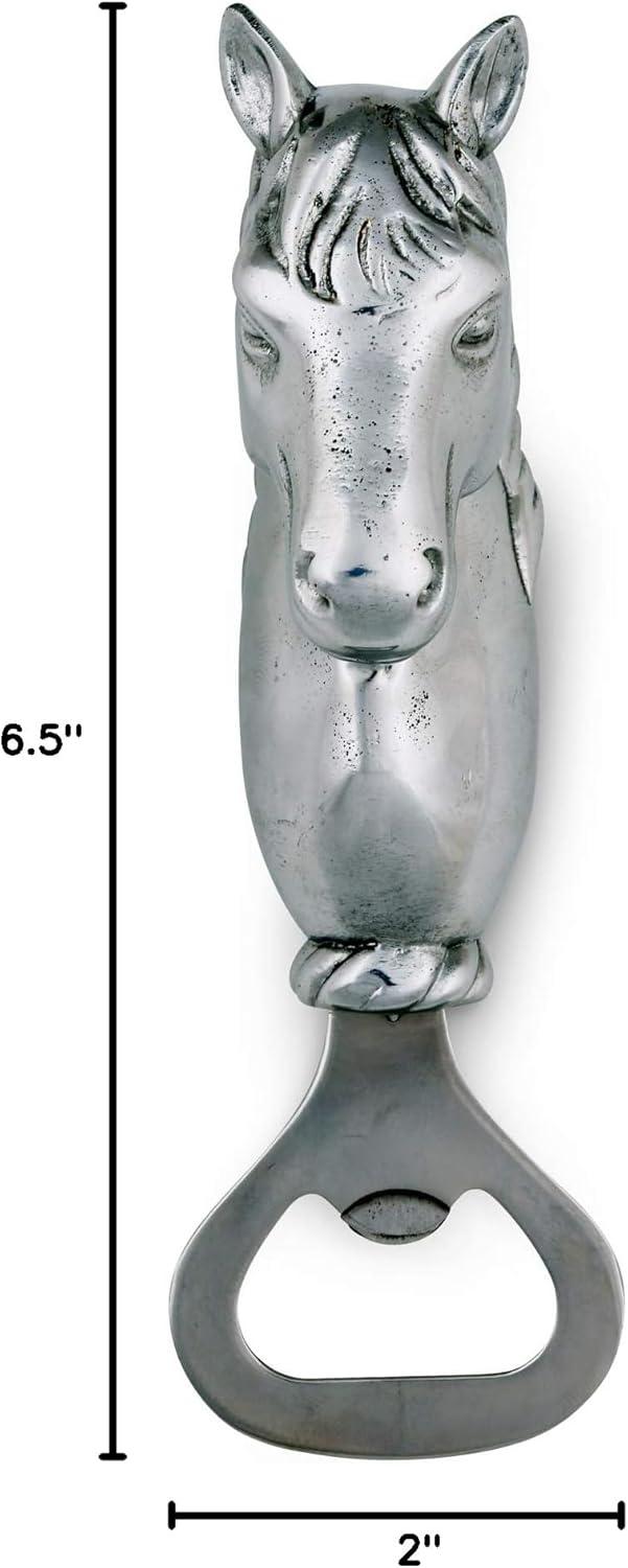 Silver Horse Head Aluminum Bottle Opener