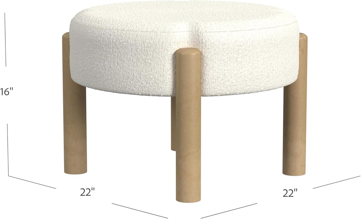 Luna Boucle Ottoman - HomePop